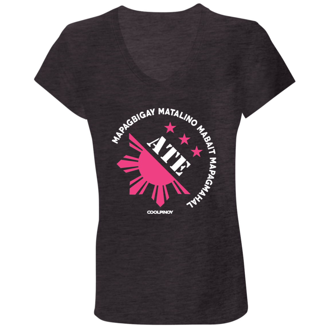 Matalino Mapagmahal Ate Ladies Jersey V-Neck T-Shirt