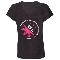 Matalino Mapagmahal Ate Ladies Jersey V-Neck T-Shirt