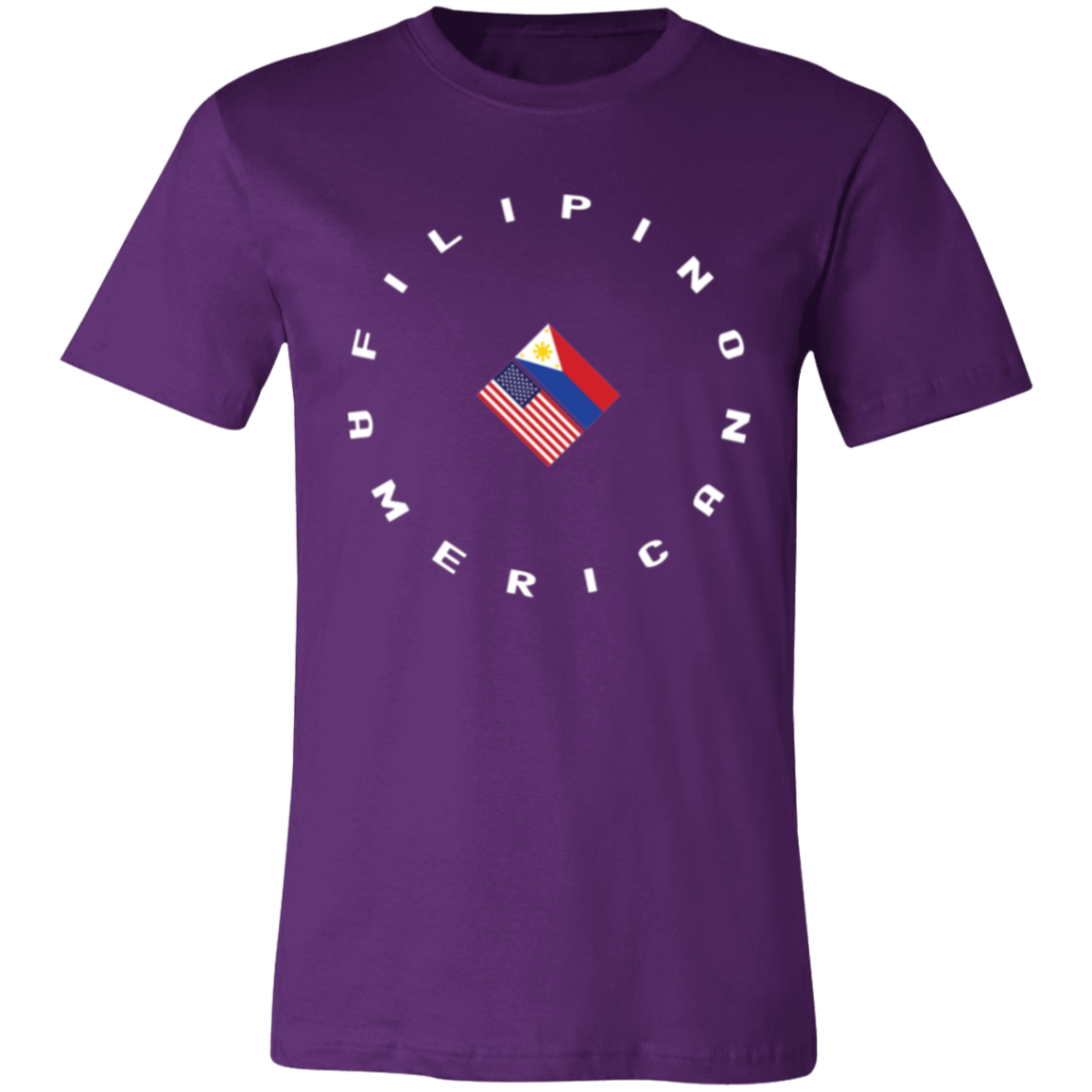 Filpino American in Circle Flags Unisex Jersey T-Shirt