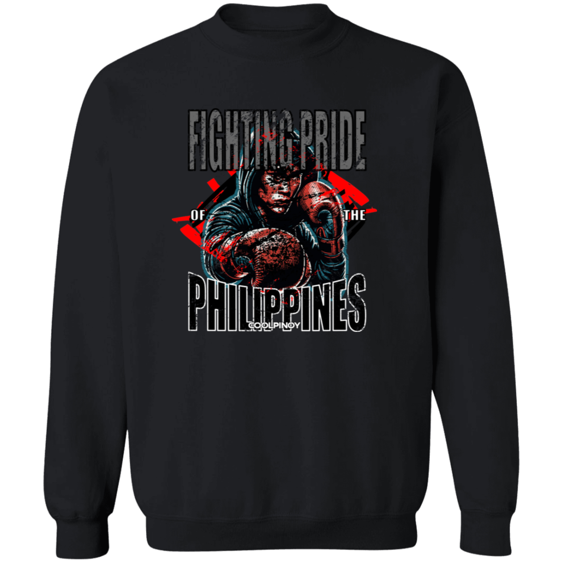 Fighting Pride Of The Philippines Boxing Unisex Crewneck Pullover Sweatshirt