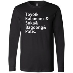 Toyo Kalamansi Suka Bagoong Patis Mens Jersey Long Sleeve T-Shirt