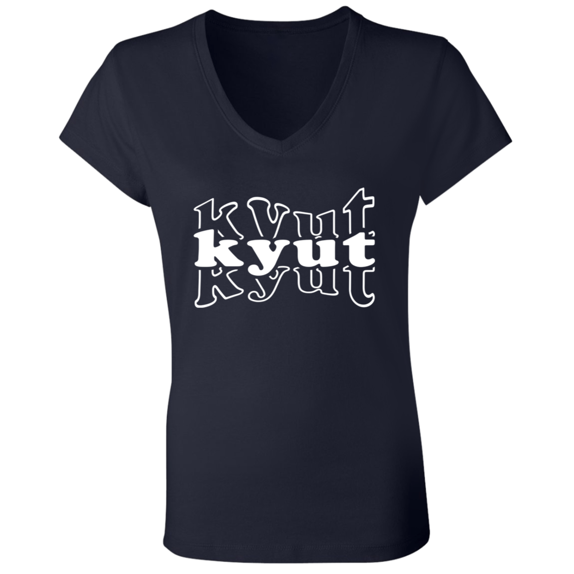 Kyut Ladies Jersey V-Neck T-Shirt