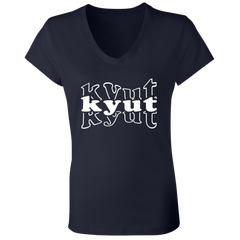 Kyut Ladies Jersey V-Neck T-Shirt