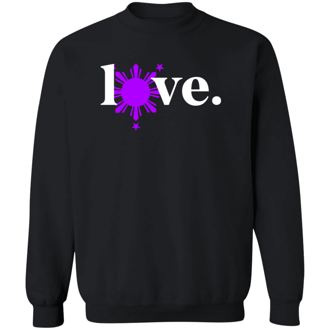 Love with Purple Sun and Stars Unisex Crewneck Pullover Sweatshirt