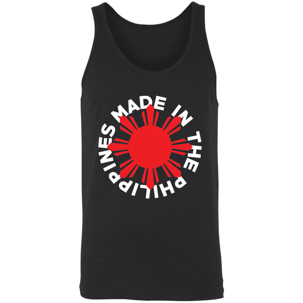 Made in the Philippines Red Sun Unisex Cotton Tank Top