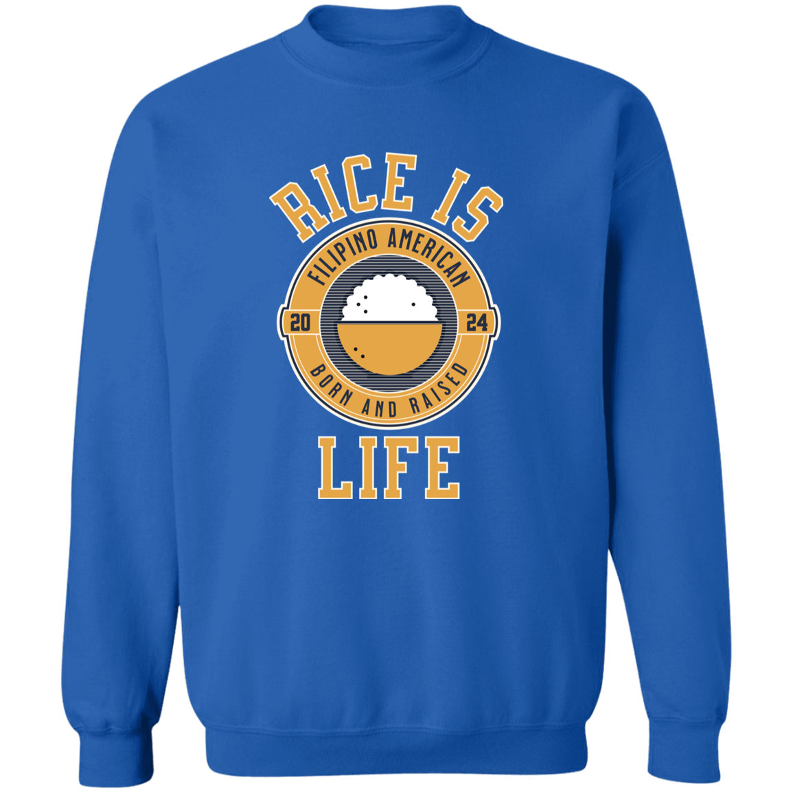 RIce is Life Unisex Crewneck Pullover Sweatshirt