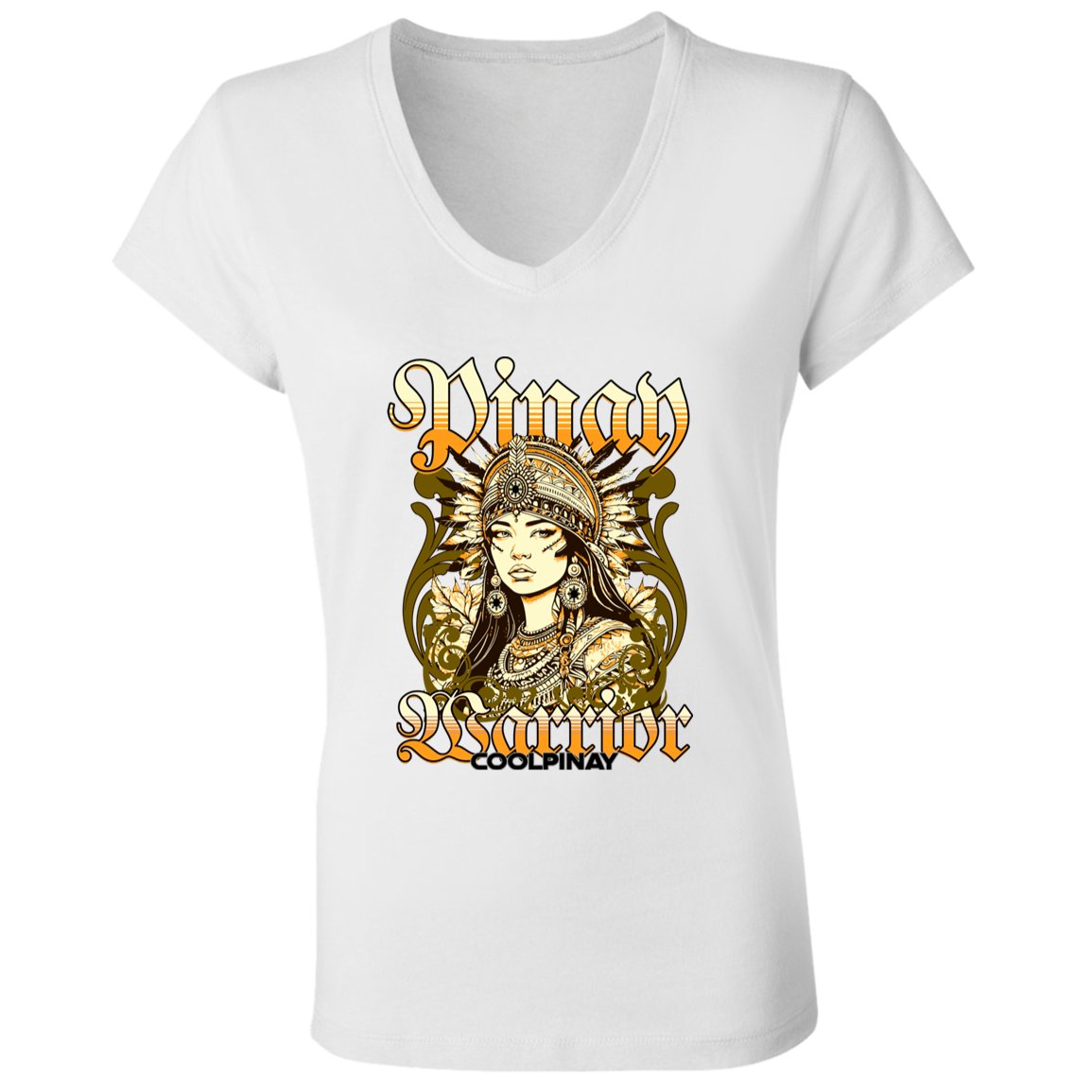 Pinay Warrior Ladies' Jersey V-Neck T-Shirt