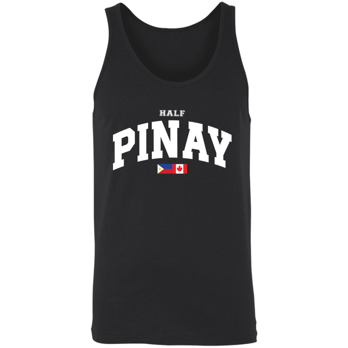 Half Pinay FILCAN Flag Unisex Cotton Tank Top