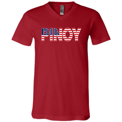 Pinoy American Unisex Jersey V-Neck T-Shirt