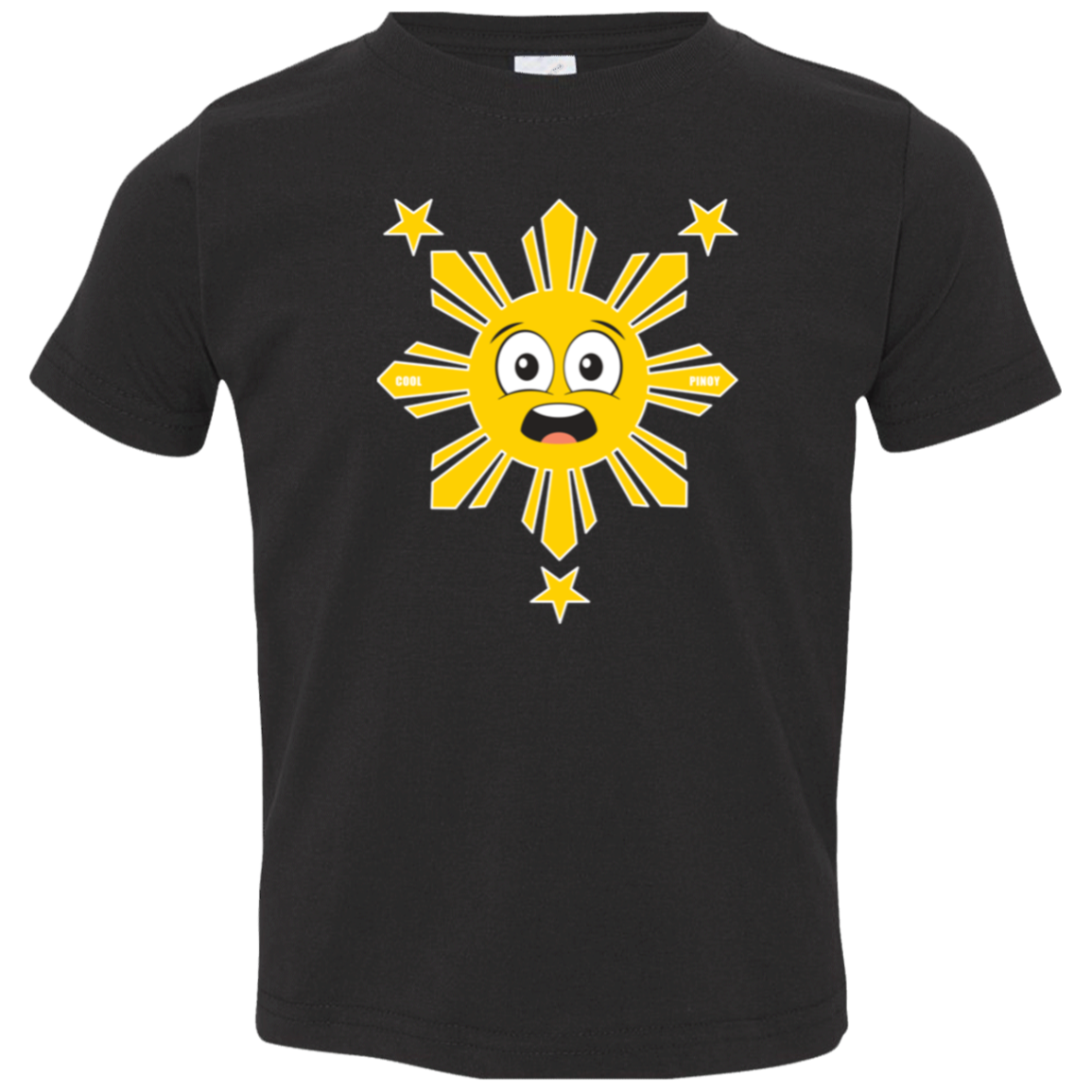 Kids Yellow Sun and Stars 2 Toddler Jersey T-Shirt