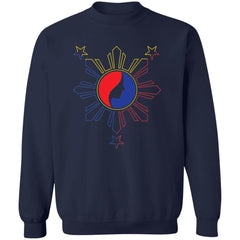 Pinay Silhouette in Philippine Sun Tricolorpng Unisex Crewneck Pullover Sweatshirt