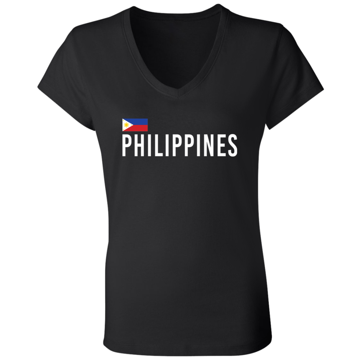 Team Philippines Ladies' Jersey V-Neck T-Shirt