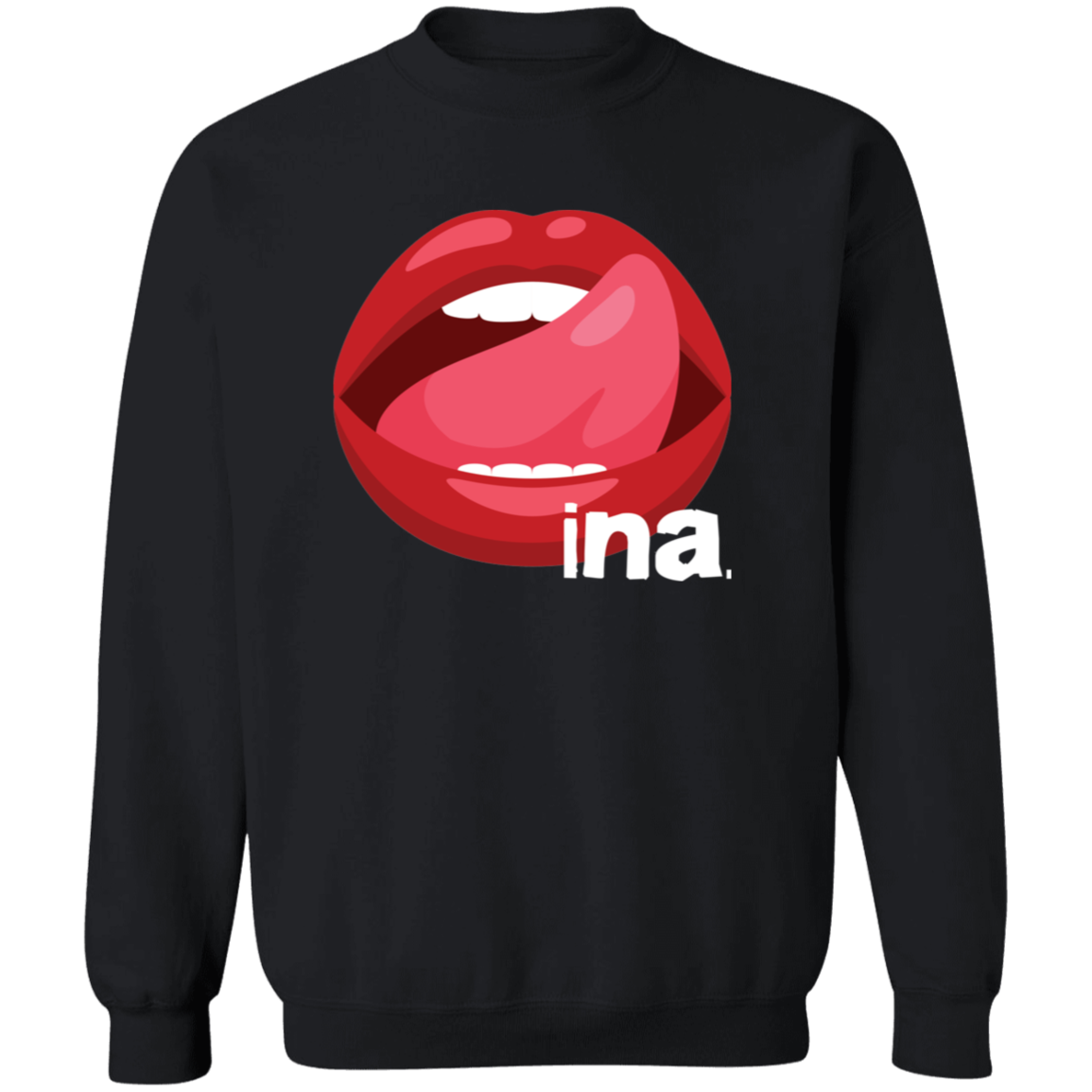 Tongue Ina Unisex Crewneck Pullover Sweatshirt