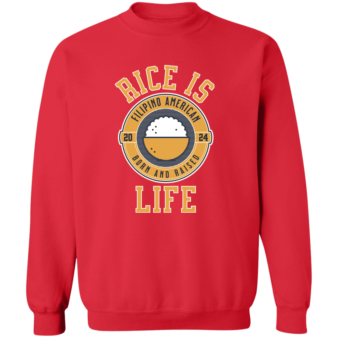 RIce is Life Unisex Crewneck Pullover Sweatshirt