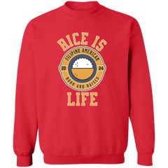 RIce is Life Unisex Crewneck Pullover Sweatshirt