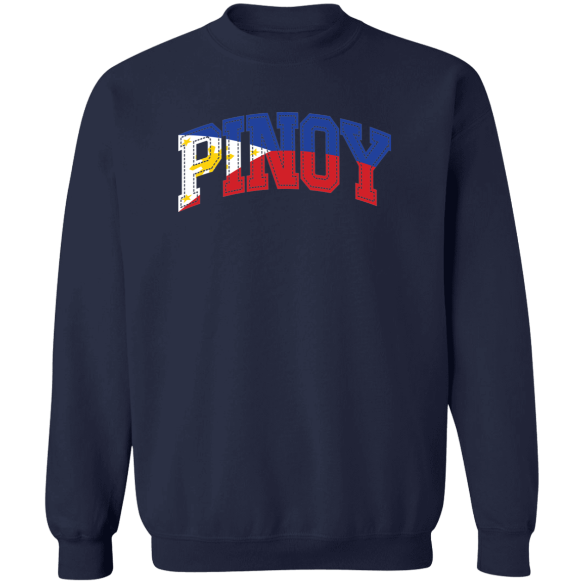 Pinoy with Flag Embedded Unisex Crewneck Pullover Sweatshirt