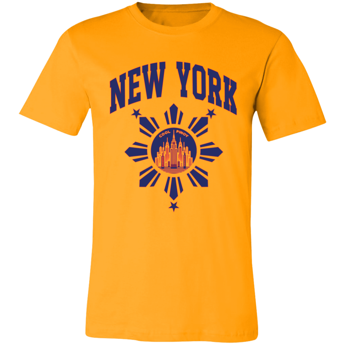 New York with Sun and Stars Unisex Jersey T-Shirt