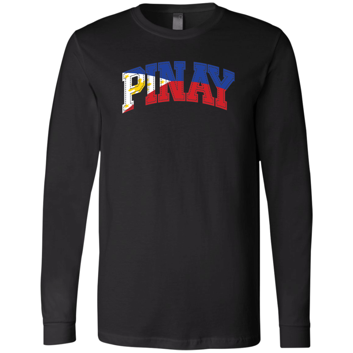 Pinay with Flag Embedded Unisex Jersey Long Sleeve T-Shirt