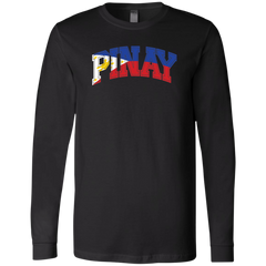 Pinay with Flag Embedded Unisex Jersey Long Sleeve T-Shirt