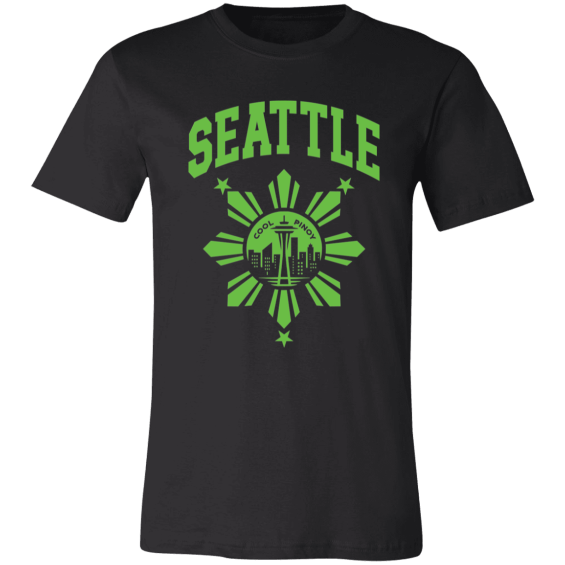 Seattle with Sun and Stars Unisex Jersey T-Shirt