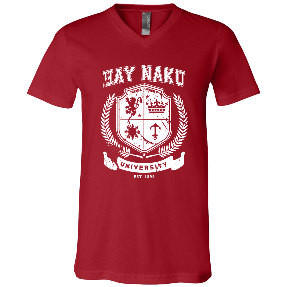 Hay Naku University Distressed CP Unisex Jersey V-Neck T-Shirt