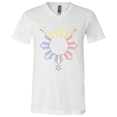 Sun and Stars Outline Unisex Jersey V-Neck T-Shirt