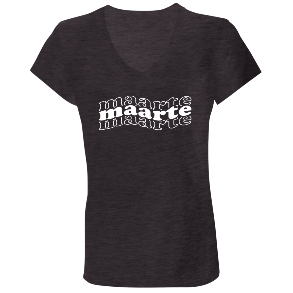 Maarte in Triple Ladies Jersey V-Neck T-Shirt