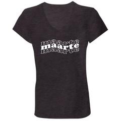 Maarte in Triple Ladies Jersey V-Neck T-Shirt