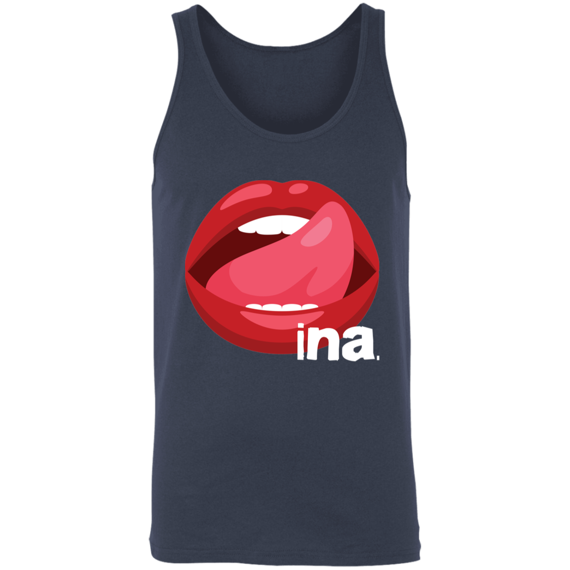 Tongue Ina Unisex Cotton Tank Top