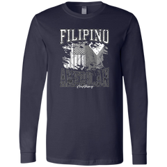 Filipino American Flags Distressed Unisex Jersey Long Sleeve T-Shirt