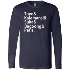 Toyo Kalamansi Suka Bagoong Patis Mens Jersey Long Sleeve T-Shirt