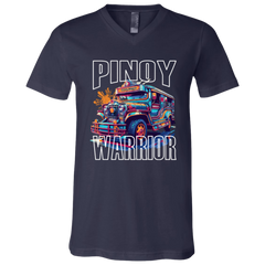 Filipino Warrior Jeepney Unisex Jersey V-Neck T-Shirt