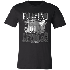 Filipino American Flags Distressed Unisex Jersey T-Shirt