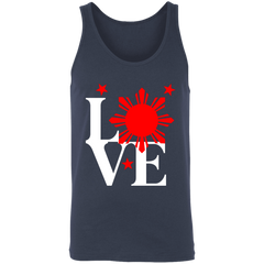 Love with Red Sun and Stars Unisex Cotton Tank Top