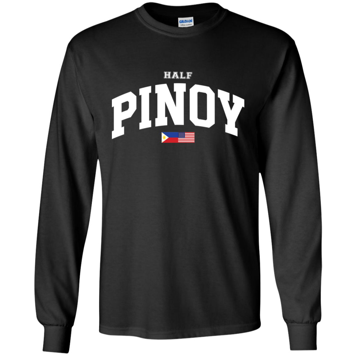 Half Pinoy FILAM Flag Youth Long Sleeve T-Shirt