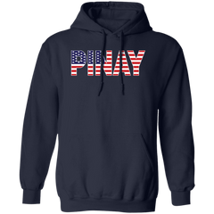 Pinay with US Flag Embedded Unisex Pullover Hoodie