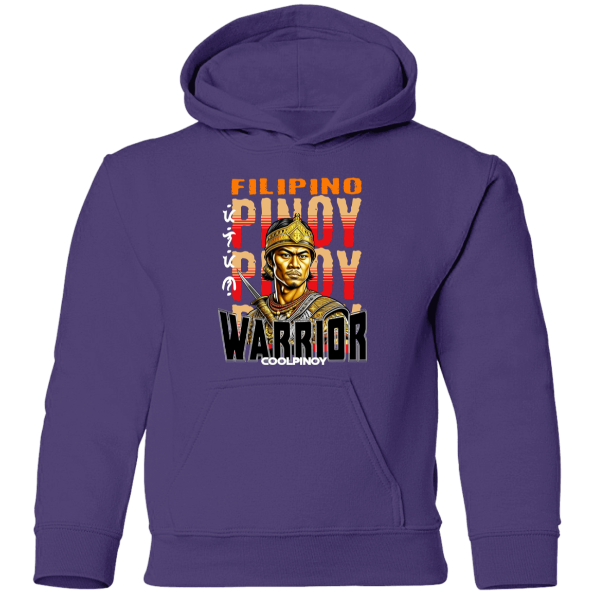 Filipino Warrior King Youth Pullover Hoodie