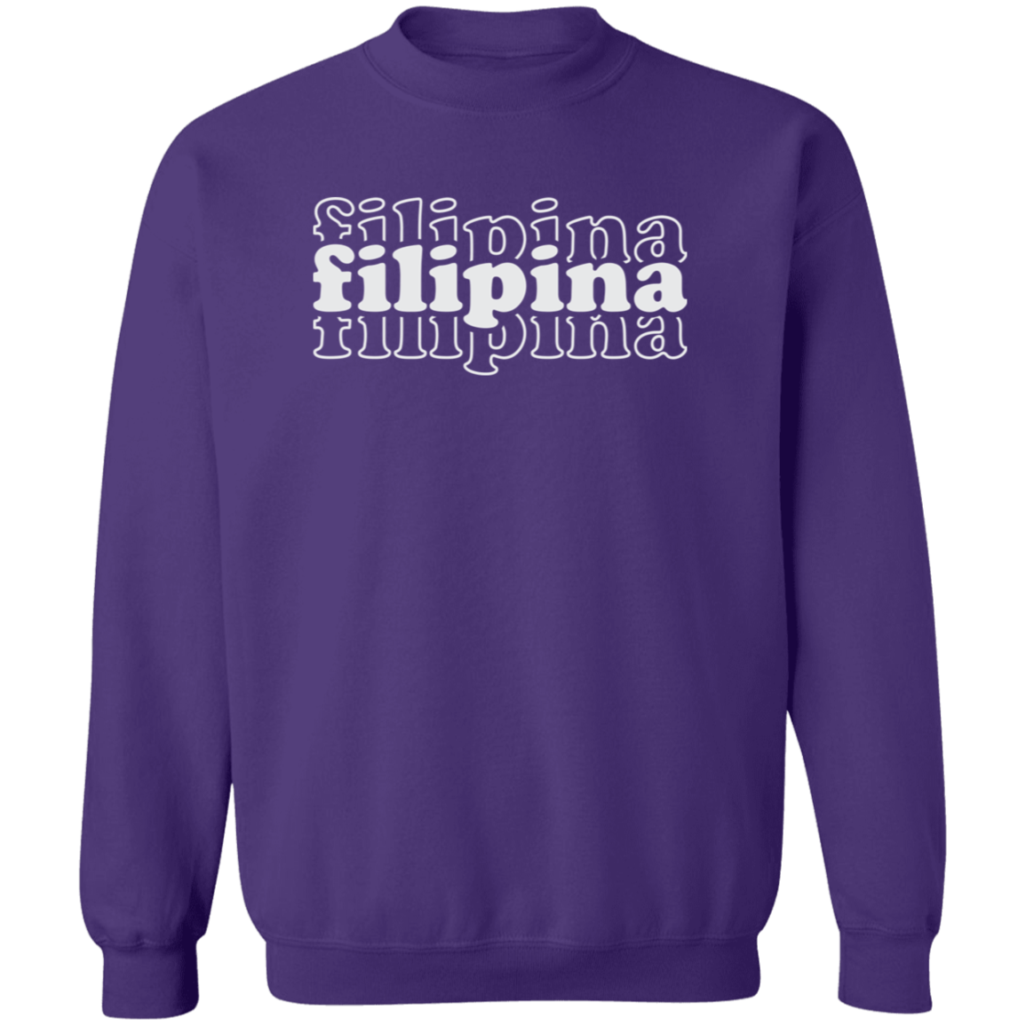 Filipina Triple Unisex Crewneck Pullover Sweatshirt