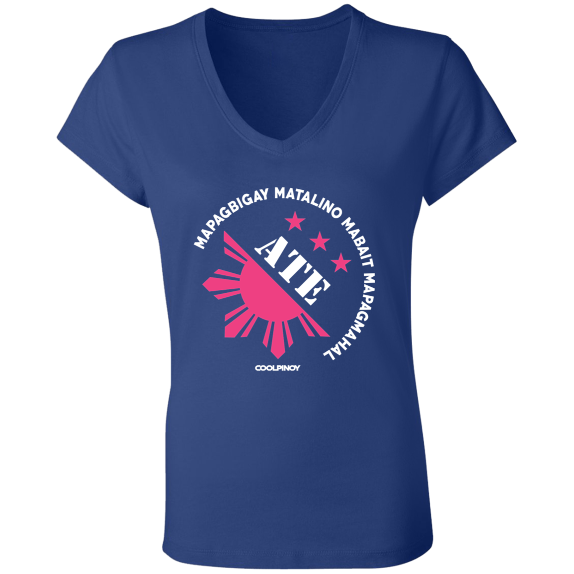 Matalino Mapagmahal Ate Ladies Jersey V-Neck T-Shirt