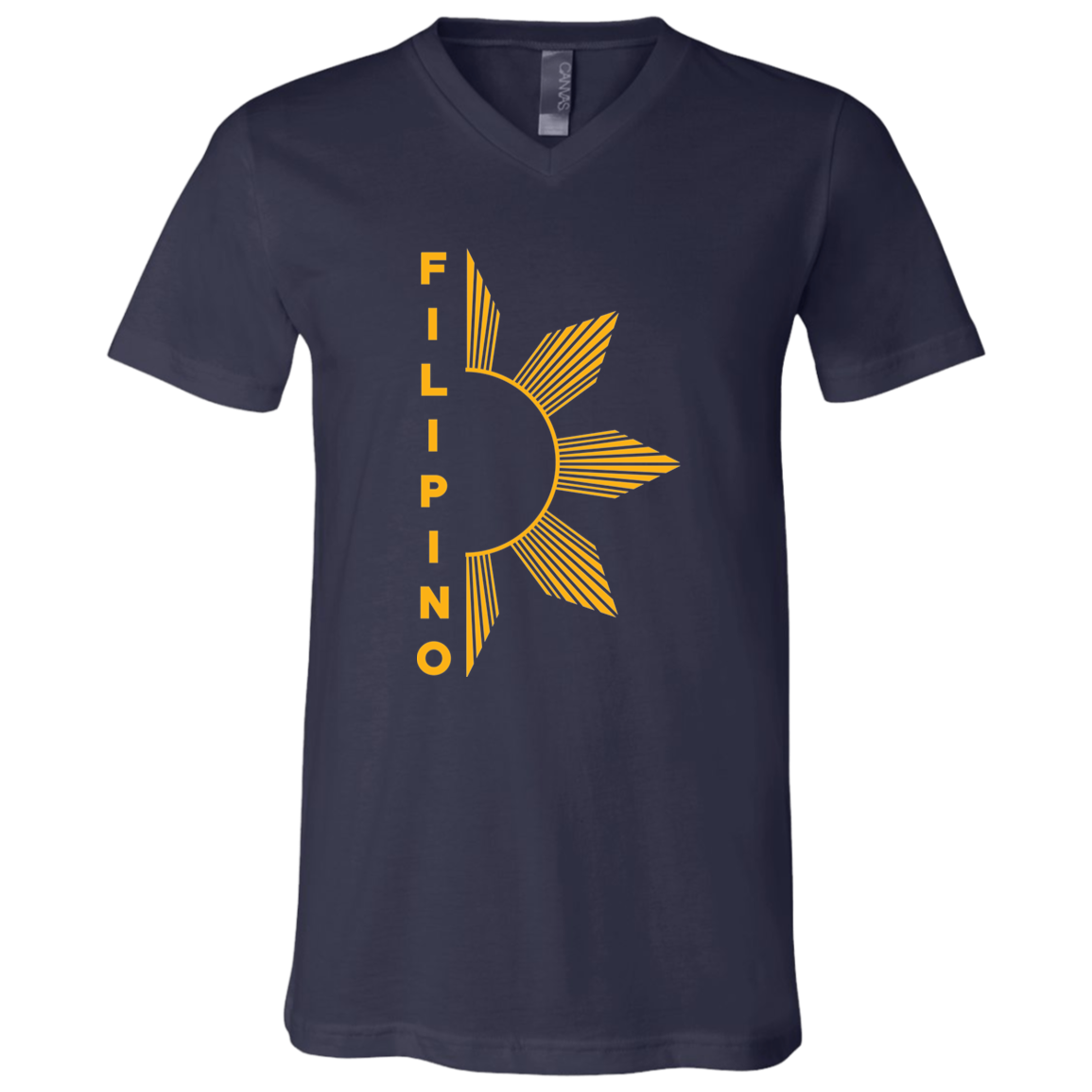 Filipino Half Sun Unisex Jersey V-Neck T-Shirt