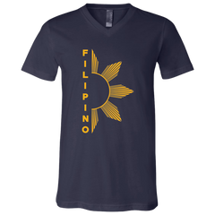 Filipino Half Sun Unisex Jersey V-Neck T-Shirt