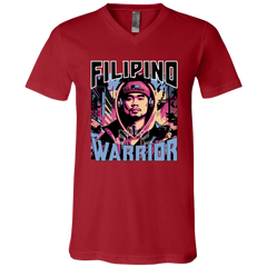 Filipino Street Warrior Unisex Jersey V-Neck T-Shirt