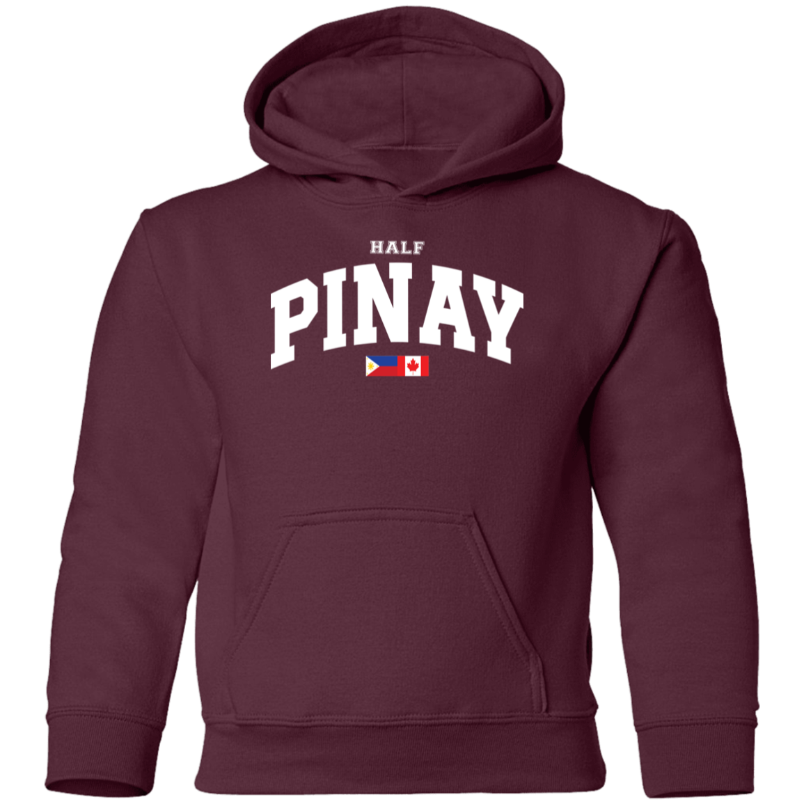 Half Pinay FILCAN Flag Youth Pullover Hoodie