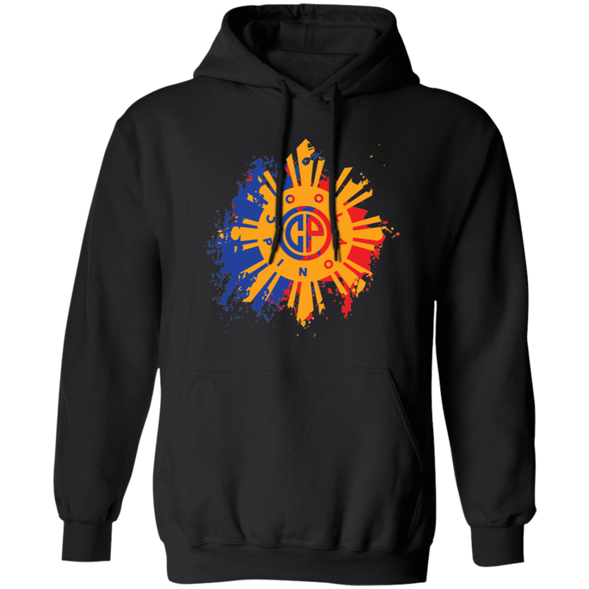 CoolPinoy Blue Red distressed Unisex Pullover Hoodie