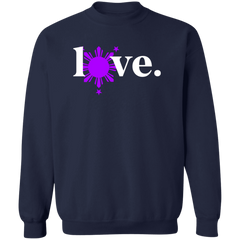 Love with Purple Sun and Stars Unisex Crewneck Pullover Sweatshirt