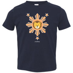 Kids Orange Sun Lion Toddler Jersey T-Shirt