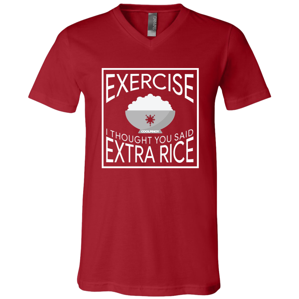 Exercise I Thought You Said Extra Rice Unisex Jersey V-Neck T-Shirt