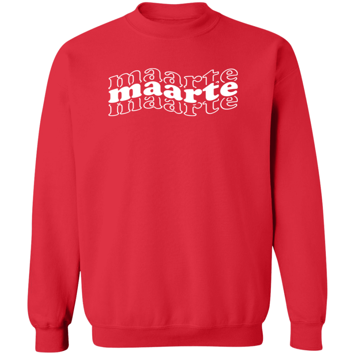 Maarte in Triple Unisex Crewneck Pullover Sweatshirt