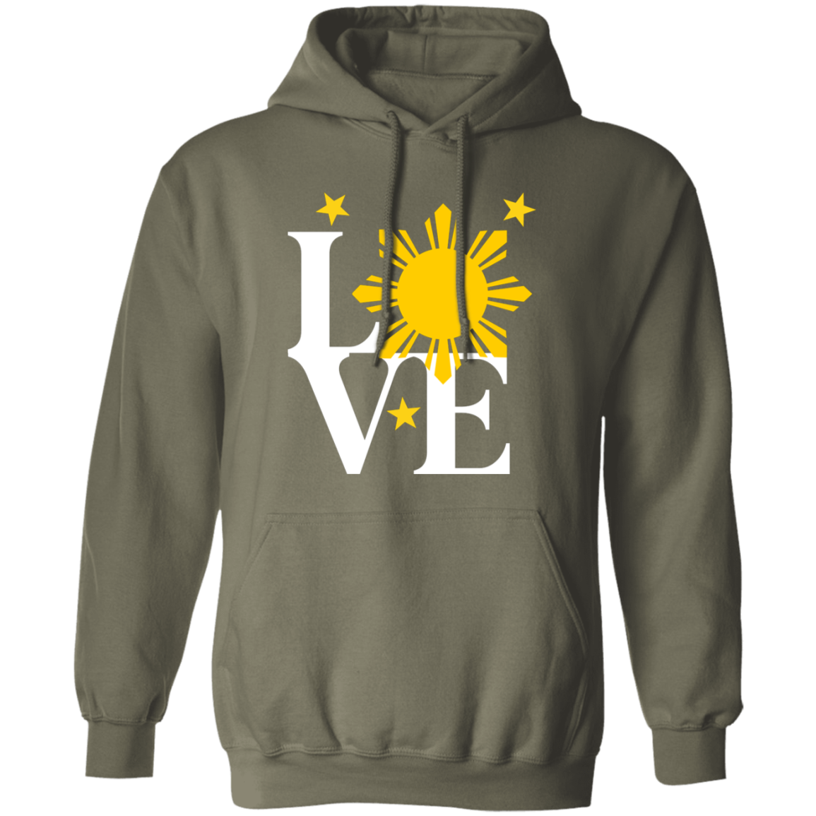 Love with Yellow Sun and Stars Unisex Pullover Hoodie