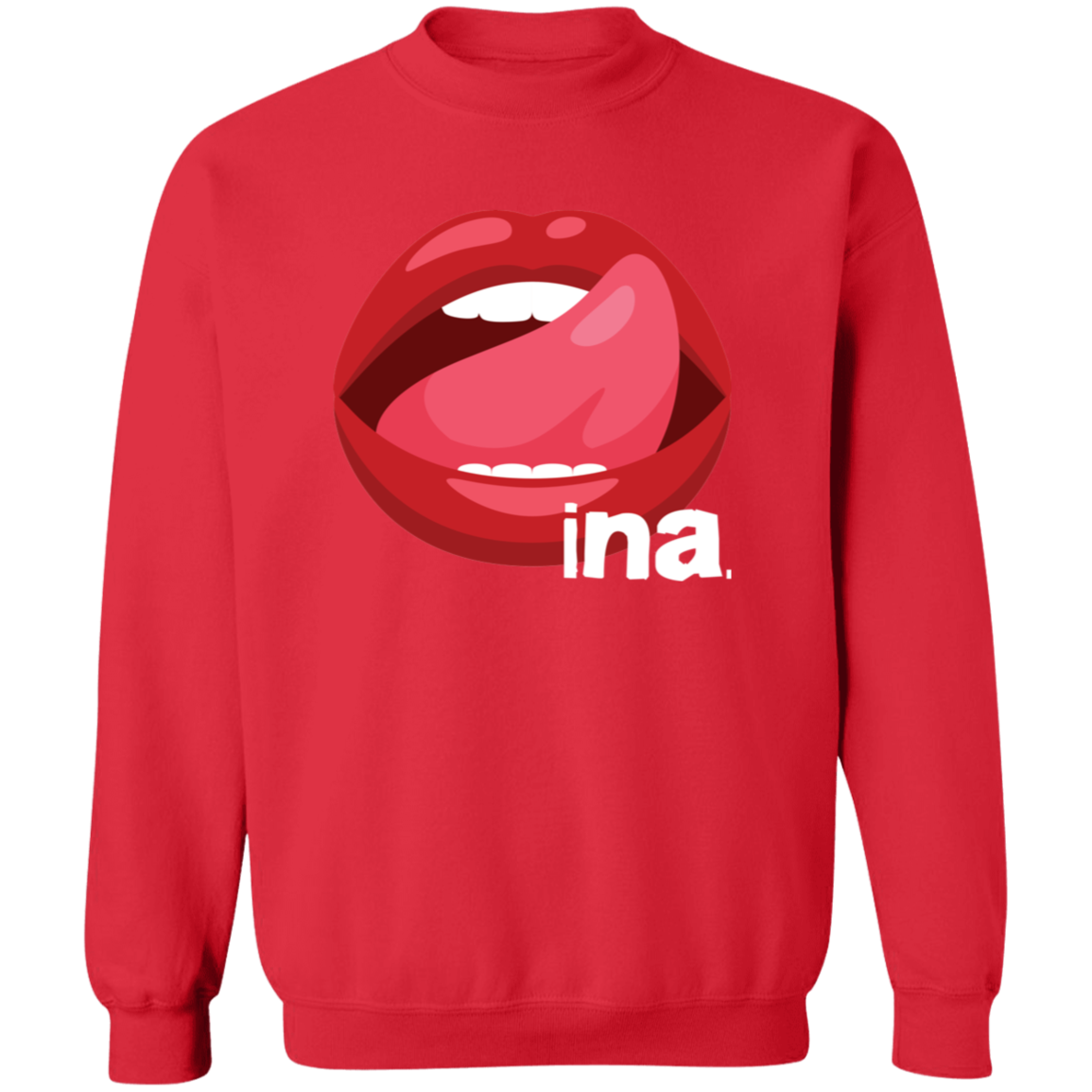 Tongue Ina Unisex Crewneck Pullover Sweatshirt